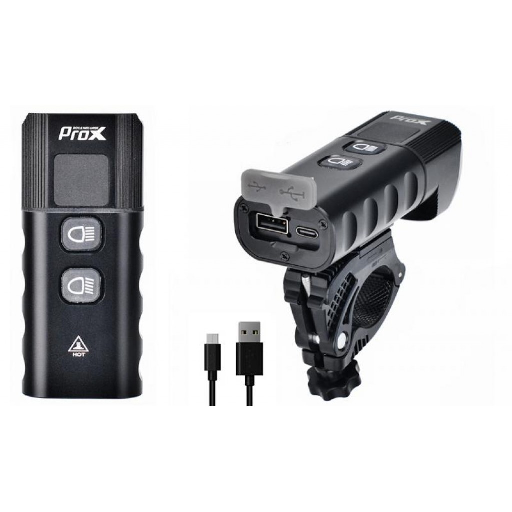 Фара ProX Kastor-X 1800Lm, 6400mAh, USB, чорний (A-O-B-P-0430) Фара ProX Kastor-X 1800Lm, 6400mAh, USB, чорний (A-O-B-P-0430)