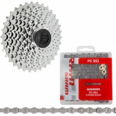 Касета Sram PG950 9sp 11-32 + ланцюг Sram PC951 групсет (PIA609)