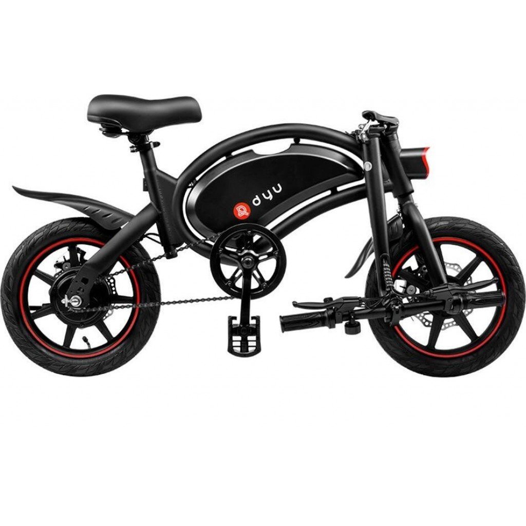 Електровелосипед 14" DYU D3F 250 Вт, 10 А/год, 36 В, чорний (D3F-350)