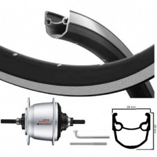 Колесо заднє 28" AchterWiel Nexus 5  втулка, чорно-сірий (34036)