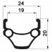 Обід Remerx RMX719 20" сріблястий 36шп (O-R-19-DRAGON-719) Обід Remerx RMX719 20" сріблястий 36шп (O-R-19-DRAGON-719)