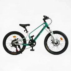 Велосипед Mg 20" Corso Next  рама 11.5" бежево-зелений (150662)