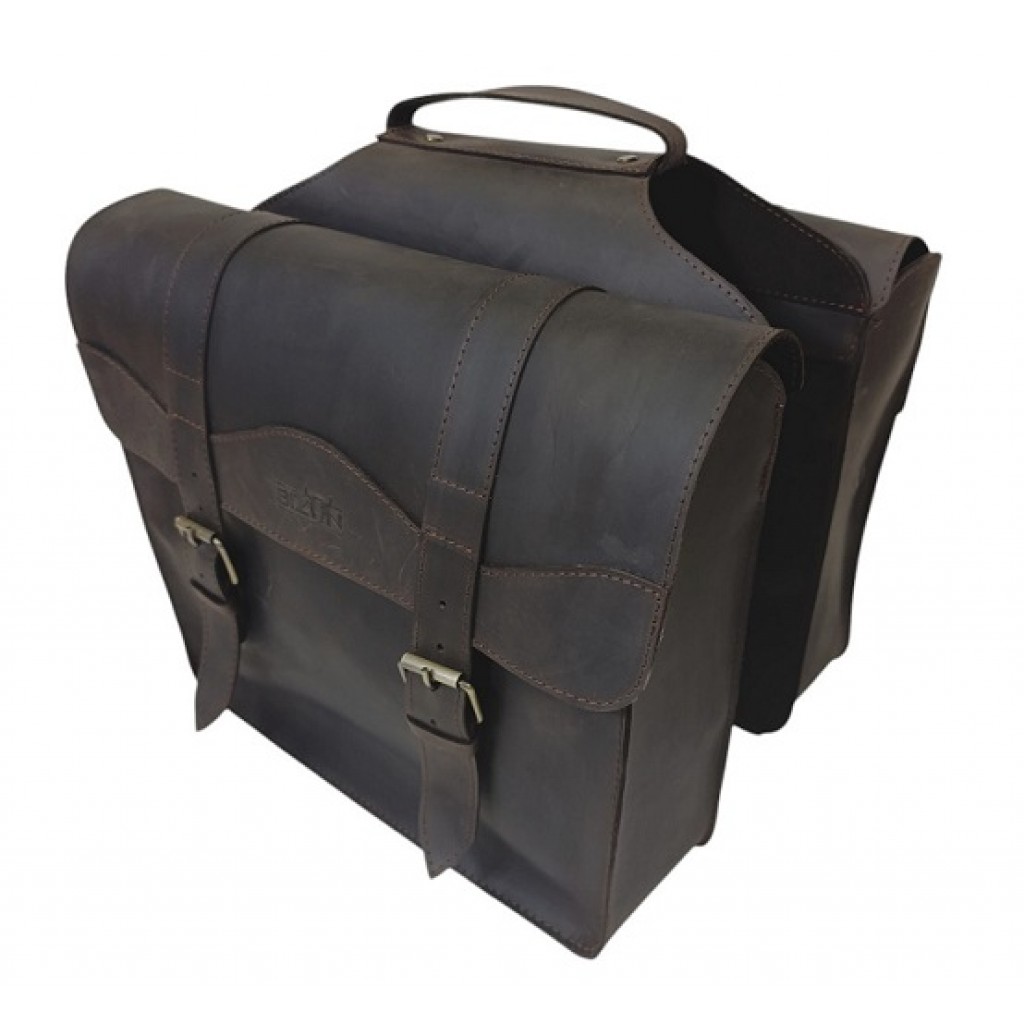 Велосумка Bizon Crazy Horse на багажник 2-ох секційна коричневий (241224) Велосумка Bizon Crazy Horse на багажник 2-ох секційна коричневий (241224)