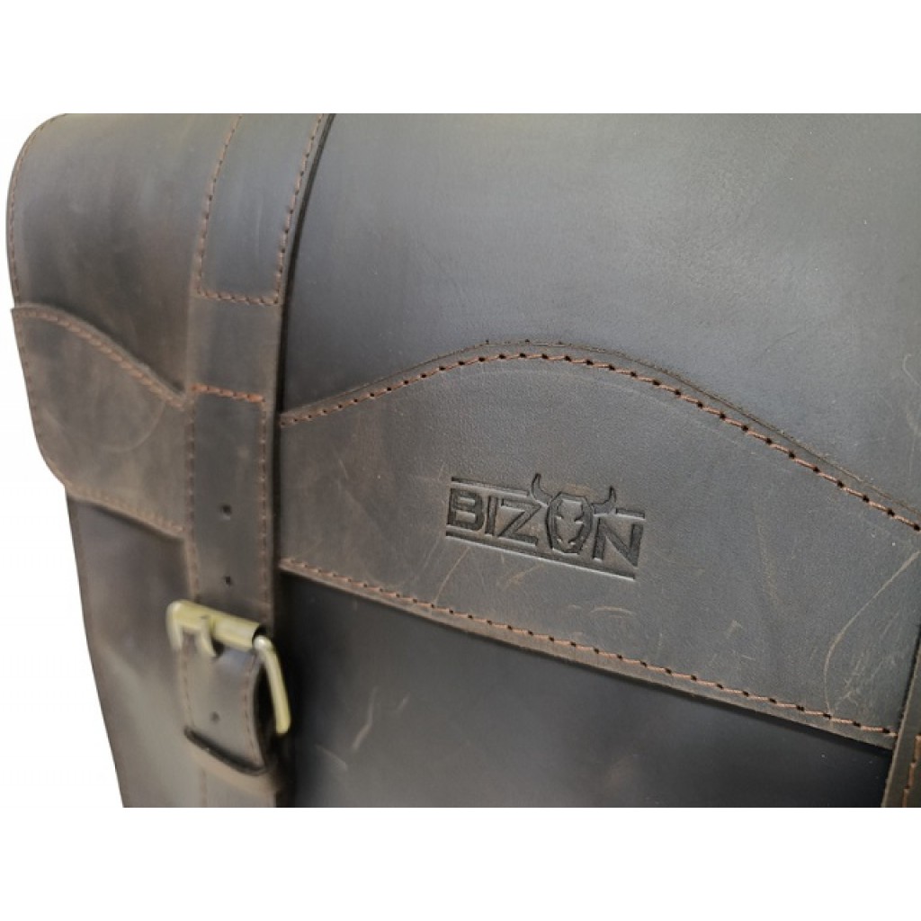 Велосумка Bizon Crazy Horse на багажник 2-ох секційна коричневий (241224) Велосумка Bizon Crazy Horse на багажник 2-ох секційна коричневий (241224)