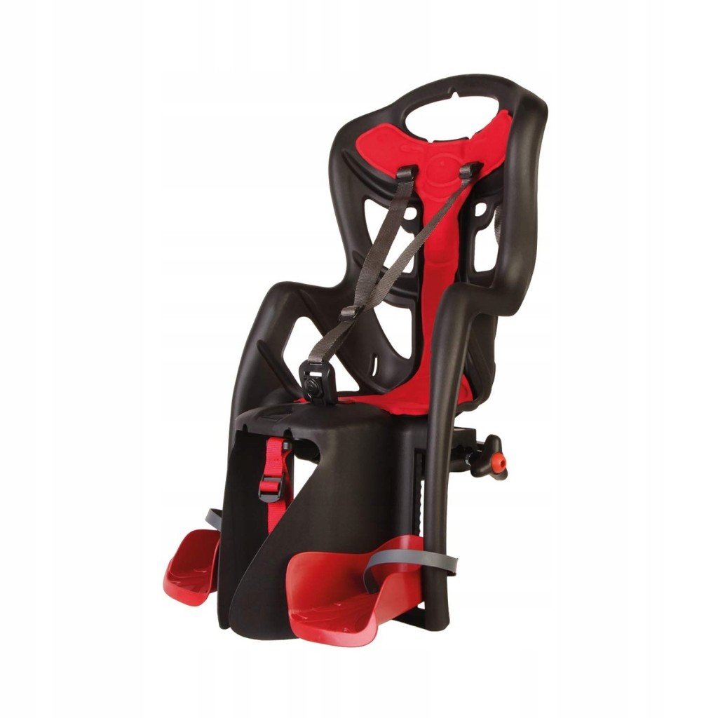 Велокрісло дитяче Bellelli Pepe Clamp, на багажник, до 22кг чорний з червоним (FOT095)