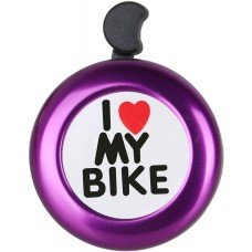 Звонок DN BL-005 I love my bike, фиолетовый (BL-005-volet)