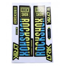 Наклейка RockShox на вилку велосипеда, блакитно-жовтий (242-bl)
