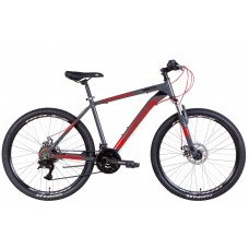 Велосипед AL 26" Discovery BASTION, AM, DD, рама 18" сірий-червоний (OPS-DIS-26-518)