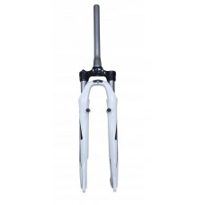 Вилка 28" Suntour NEX-E25 безрізьбова конусна 1-1/8"-1.5″ Disk, біла (4276)