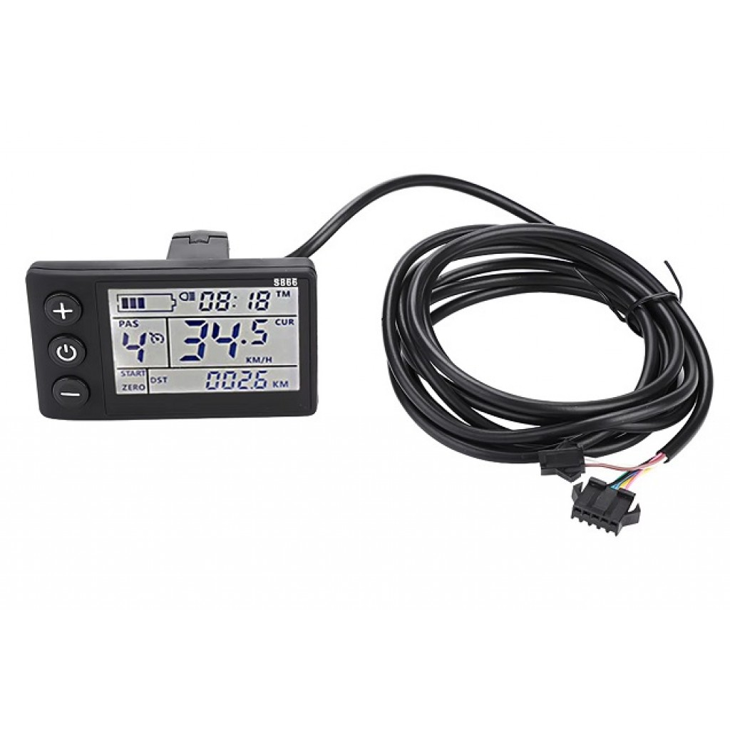 Дисплей та контролер S866-2 LCD 36V‑48V чорний (621802) Дисплей та контролер S866-2 LCD 36V‑48V чорний (621802)