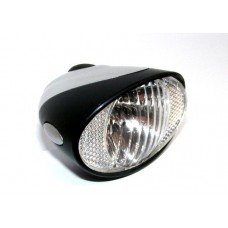 Передня фара X-Light 6V/2,4W, 10 LUX під динамо, чорний / сірий (ODP985)