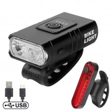 Комплект ліхтарів Baisk QD-C1 USB чорний (QD-C1) Комплект ліхтарів Baisk QD-C1 USB чорний (QD-C1)