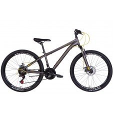 Велосипед ST 26" Discovery RIDER, AM, DD, рама 13" графитовый с желтым (OPS-DIS-26-521)