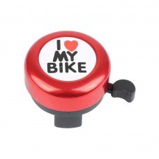 Дзвінок DN BL-005 I love my bike,  червоний (BL-005-red)