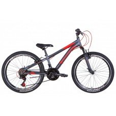 Велосипед ST 24" DISCOVERY Rider AM VBR, темно-сріблястий / червоний (OPS-DIS-24-315)