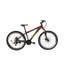 Велосипед 26" AL Crossride Blast, рама 15",  чорний / червоний (0190-red)