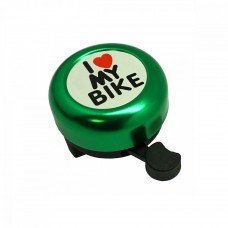 Дзвінок DN BL-005 I love my bike,  зелений (BL-005-green)